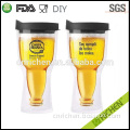 13oz double wall plastic cup for wine plastic double wall
